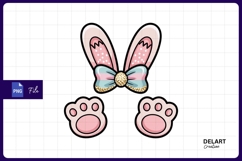 Easter bunny ears and paws Sublimation PNG Product Image 1
