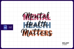 Mental health matters green background sublimation png Product Image 1