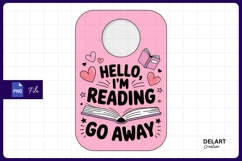 Reading door hanger Sublimation Png Design Product Image 1