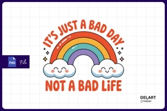 Positive affirmation design its just a day Sublimation Png Product Image 1