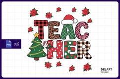 Christmas teacher sublimation png graphic Png Design Product Image 1