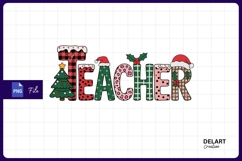 Christmas teacher sublimation png festive Sublimation Png Product Image 1