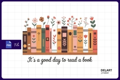 Books with flowers illustration sublimation Png Design Product Image 1