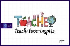 Teachers day sublimation png design illustration Product Image 1