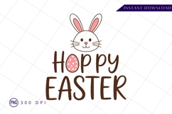 Hoppy easter bunny green sublimation png design Product Image 1