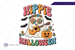 Hippie ghost halloween sublimation png illustration Product Image 1