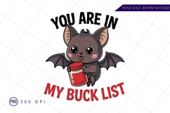 Cute bat with jar sublimation Png Design Product Image 1