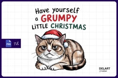 Grumpy cat christmas wishes sublimation Png Design Product Image 1