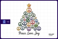 Peace symbol christmas tree sublimation Png Design Product Image 1