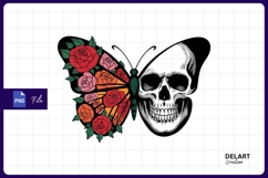 Butterfly skull fusion sublimation Png Design Product Image 1
