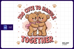 Cuddling bears together sublimation Png Design Product Image 1