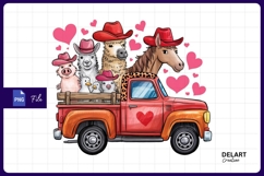 Animals in truck sublimation Png Design Product Image 1