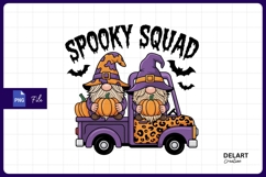 Halloween gnomes in truck spooky squad Png Design Product Image 1