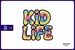 Kid life tie dye design sublimation Png Design Product Image 1