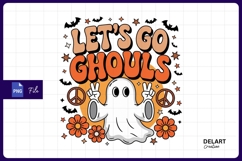 Lets go ghouls groovy halloween sublimation png Product Image 1