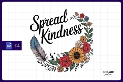 Spread kindness floral decoration sublimation png Product Image 1
