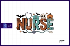 Halloween themed nurse vector sublimation PNG Product Image 1