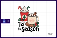 Tis the season hot cocoa illustration sublimation png Product Image 1
