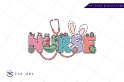 Easter nurse colorful cartoon sublimation png Product Image 1