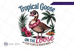 Tropical goose beach vacation sublimation png Product Image 1