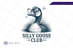 Silly goose club bird wearing glasses sublimation png Product Image 1