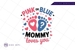 Pink or blue gender reveal sublimation png Product Image 1