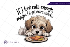 Cute puppy wants extra snacks vector art PNG Product Image 1