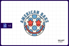 American bake smiley face sublimation png Product Image 1