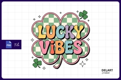 Lucky vibes st patricks day sublimation png Product Image 1