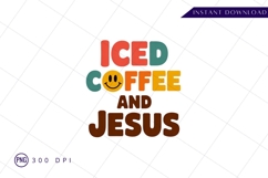 Iced coffee and jesus sublimation png Product Image 1