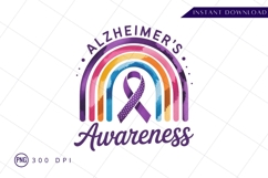 Alzheimers awareness colorful design sublimation png Product Image 1