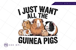 Cute guinea pigs cartoon sublimation png Product Image 1