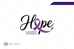 Alzheimers awareness hope purple ribbon sublimation png Product Image 1