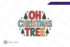 Oh christmas tree festive colorful design sublimation png Product Image 1