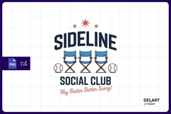 Sideline social club baseball sublimation png Product Image 1
