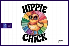 Hippie chick with sunglasses sublimation png Product Image 1