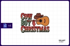 Cowboy christmas sublimation png with guitar Product Image 1