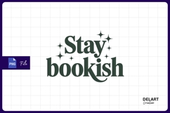 Stay bookish green sublimation png Product Image 1