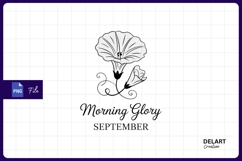 Morning glory flower september green sublimation png Product Image 1
