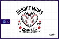 Dugout moms social club baseball sublimation png Product Image 1