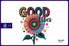 Good vibes sunflower sublimation PNG Product Image 1