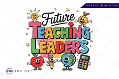 Future teaching leaders cute cartoon characters PNG Product Image 1