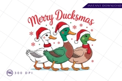 Merry ducksmas holiday celebration sublimation png Product Image 1
