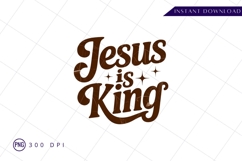Retro jesus is king sublimation png Product Image 1