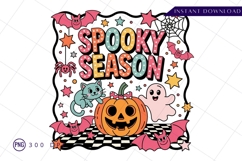 Retro halloween spooky season vector design sublimation png Product Image 1