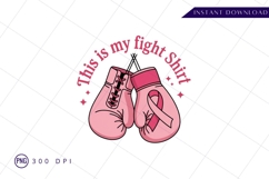Pink boxing gloves breast cancer awareness design PNG Product Image 1