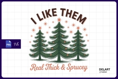 Thick spruce christmas trees design sublimation png Product Image 1