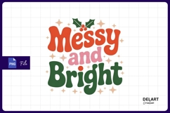 Messy and bright christmas retro design sublimation PNG Product Image 1