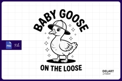 Baby goose with hat sublimation png Product Image 1