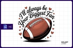 Biggest fan football design sublimation png Product Image 1